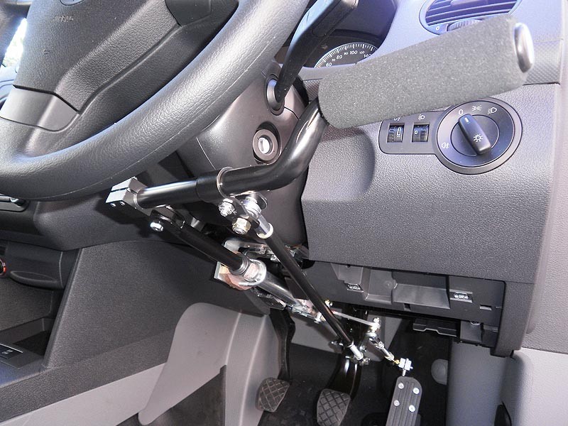 hand controls help to disability people and dwarfs can drive